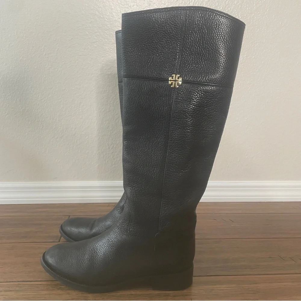 Tory Burch knee high boots riding boots leather boots black boots fall winter - Picture 11 of 16